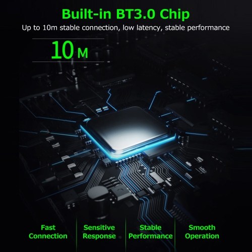 10 inch Wireless BT Keyboard Ultra-thin Rechargeable BT Keyboard Three-system Compatible 7-color Monochrome backlight Black 