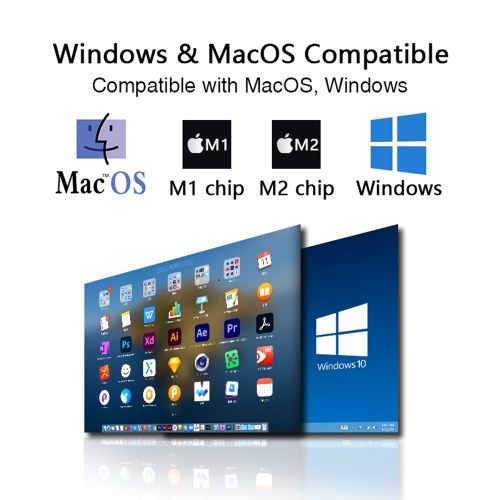 13.3 inches Laptop Expansion Screen FHD Portable Tri-screen Monitor with 1 Cable for 2 Displays for Windows, MacOS for 13.3-17.3 inch Laptop 