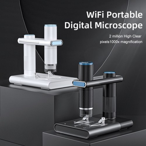 Wireless Digital Microscope High Clear 1080P WIFI 50x-1000x Microscope Magnification Mini Pocket Handheld Microscope for iPhone/Android/iPad/Windows/MAC 