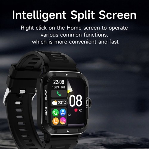 Smartwatch 1.91-inch Large Screen High-clear Display  Comprehensive Health Monitoring  Multi-function Sports Mode  Waterproof IP67  Watch for Men and Women  Blood Pressure Monitor  Glucose Monitor Watch 