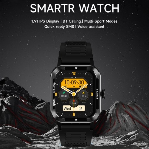 Smartwatch 1.91-inch Large Screen High-clear Display  Comprehensive Health Monitoring  Multi-function Sports Mode  Waterproof IP67  Watch for Men and Women  Blood Pressure Monitor  Glucose Monitor Watch 