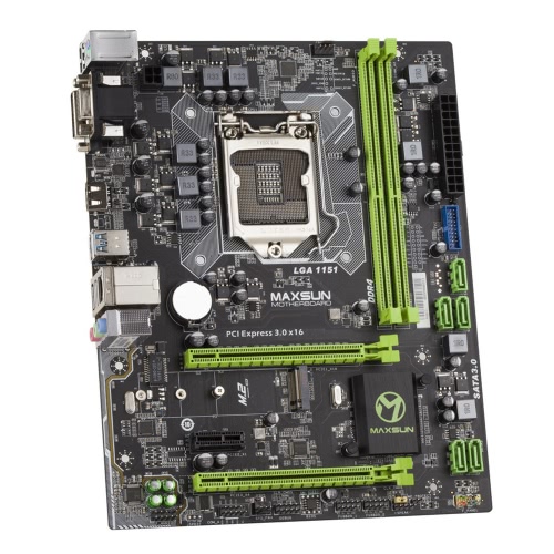 

MAXSUN MS-Z170MD4 Turbo for Intel Z170 LGA 1151 Socket mATX Desktop Computer Mainboard Motherboard System Board SATA 6Gb/s USB 3.0 M.2 Games DDR4 Main Circuit Base Board with LED Light