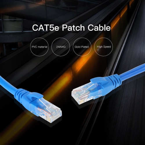

Network Patch Cable 3 FT Cat5e 550MHz 10Gbps RJ45 Computer Networking Cord