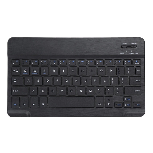 Wireless BT Keyboard for 8in to 8.9in BT Tablets 78 Keys Keyboard with Leather Case for IOS Android Windows Black