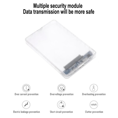 

2.5 Inch USB 3.0 SATA HDD Hard Disk Drive External HDD Enclosure Transparent Case Tool 6 Gbps Support 3TB UASP Protocol