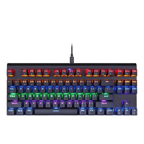 

Motospeed BT Mechanical Keyboard Wired USB Black Quick Respond Ergonomics Design PC Gaming Keyboard