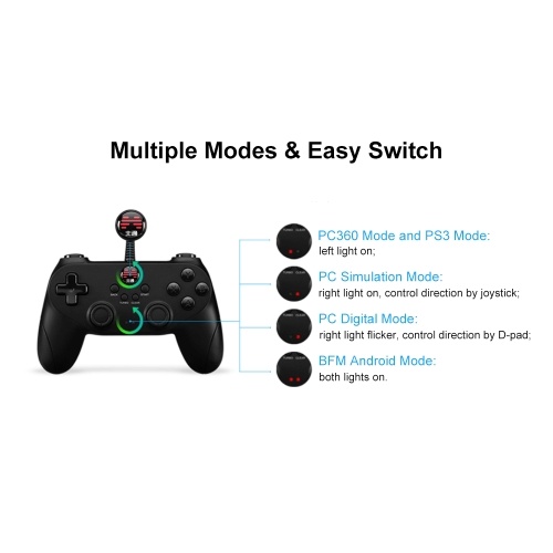 

Betop BTP-BD2E Gamepad USB Wired Gaming Pad Game Pad with Joystick Controller for PC PS3 Android