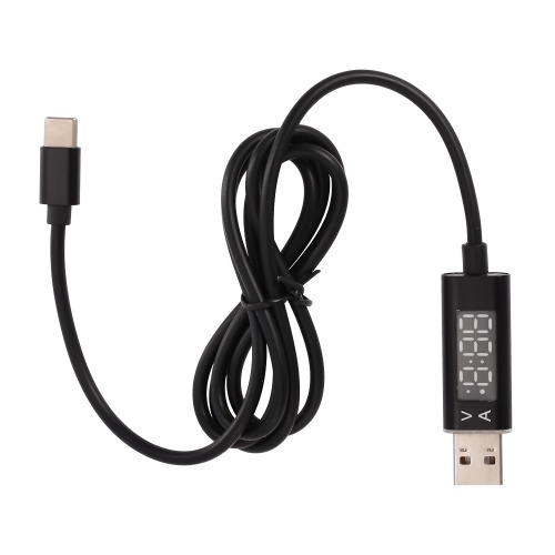 

Type-C Charging Cable USB Data Cable USB Charging Cord 1M Current Voltage Display for Phone Power Bank