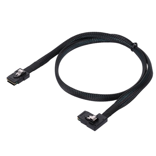 

Server Cable MINISAS36P-MINISAS36P 6G Hard Disk Cable High Speed Copper Cable SFF-8087 TO SFF-8087 Bend Right 90 Degrees 1M