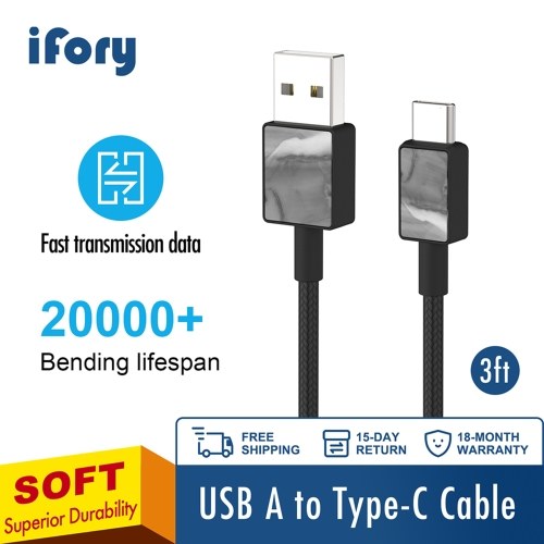 

USB-A to USB-C Data Cable Stable Data Transmission Fast-Charging Line Wide Application