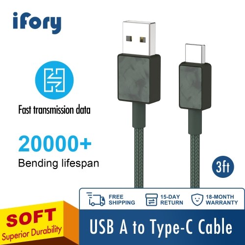 

USB-A to USB-C Data Cable Stable Data Transmission Fast-Charging Line Wide Application