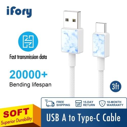 

USB-A to USB-C Data Cable Stable Data Transmission Fast-Charging Line Wide Application
