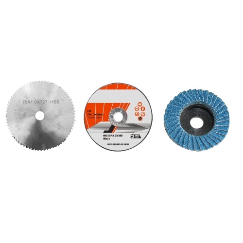 

19500rpm Electric Grinding Machine Multifunctional Angle Grinder + 75mm Diameter 10mm Bore Cutting Disc for Cutting Ceramic Tile Wood Stone