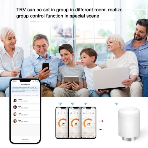 3pcs Tuya Zigbee Thermostatic Radiator Valves Intelligent Wireless Mobilephone App Control Home Heating Thermostat Radiator Compatible with Amazon Alexa Google Home