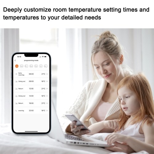 3pcs Tuya Zigbee Thermostatic Radiator Valves Intelligent Wireless Mobilephone App Control Home Heating Thermostat Radiator Compatible with Amazon Alexa Google Home