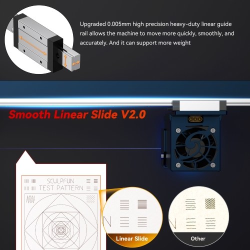 

SCULPFUN S30 Ultra 22W Laser Engraver with 400x400mm Honeycomb Board and Automatic Air Assist