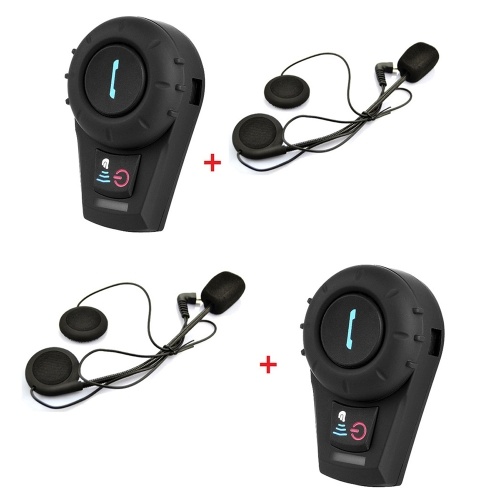 

Freedconn FDC-VB Helmet Intercom Headset 500M Waterproof Moto Interphone BT Speaker with Mic FM Radio US Plug 2PCS Black