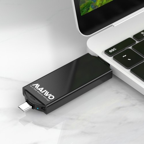 

MAIWO M.2 SATA SSD Box USB+Type-C 2 in 1 Easy to Carry Fast Transmission Aluminum Alloy Shell Supports the M.2 SATA SSD K1683