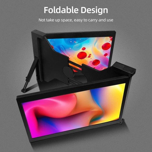 13.3 inch Portable Triple-screen Monitor Laptop Expansion Screen 1920*1080 Resolution Easy Installation for 14-17 inch Laptop 