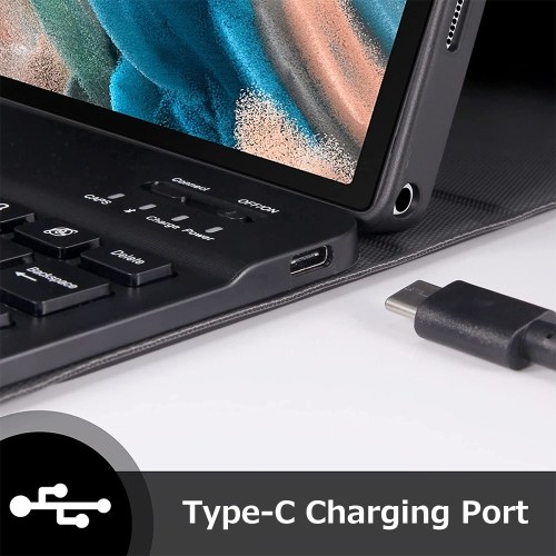 Portable Detachable Tablet Protective Case with BT Keyboard Pen Slot Compatible with Samsung Tab S6 Lite 2022/P613/P619 Green 