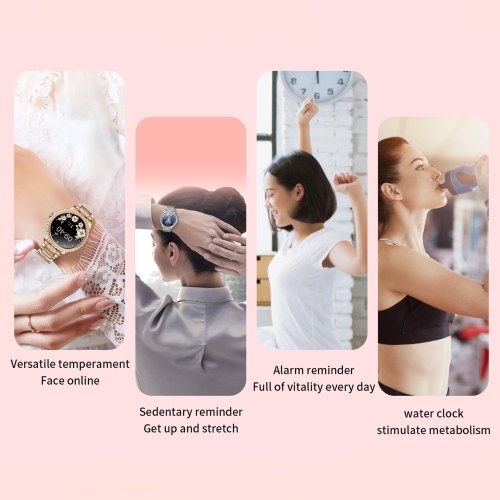 1.32 Inches Smartwatch IP67-Waterproof BT5.0 Intelligent Watch Fitness Tracker Multifunctional Watch Compatible with Android4.4/ iOS7.1 