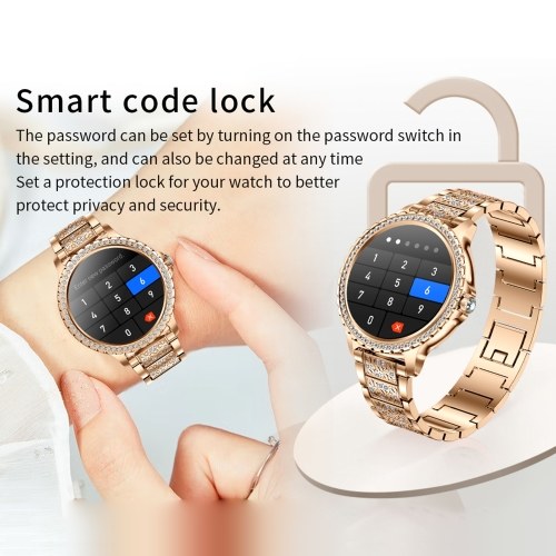 1.32 Inches Smartwatch IP67-Waterproof BT5.0 Intelligent Watch Fitness Tracker Multifunctional Watch Compatible with Android4.4/ iOS7.1 