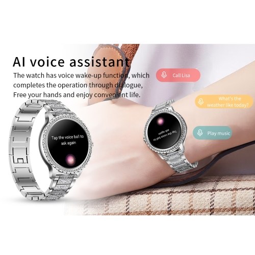 1.32 Inches Smartwatch IP67-Waterproof BT5.0 Intelligent Watch Fitness Tracker Multifunctional Watch Compatible with Android4.4/ iOS7.1 