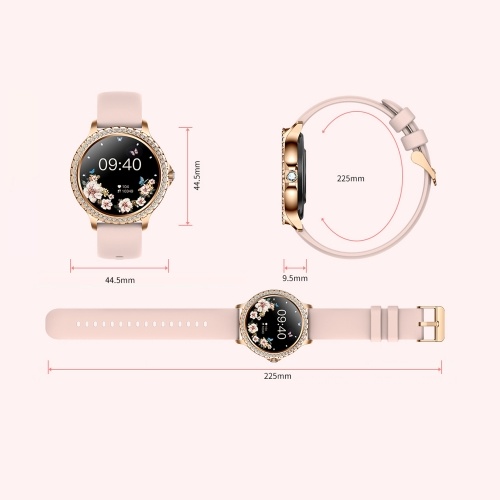1.32 Inches Smartwatch IP67-Waterproof BT5.0 Intelligent Watch Fitness Tracker Multifunctional Watch Compatible with Android4.4/ iOS7.1 