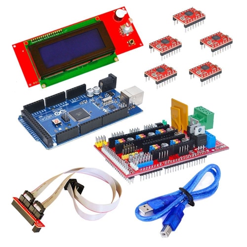 

3D Printer Controller RAMPS 1.4 + Mega 2560 R3 + 5 * A4988 + 2004 LCD Controller for Arduino RepRap