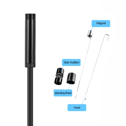 

3 in 1 5.5mm 5m Inspection Camera Endoscope Type-C & Micro USB & USB Borescope Waterproof IP67 for Android Phones PC Black