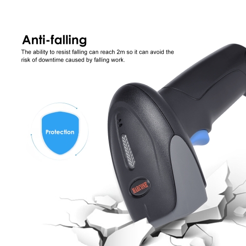 

MARCONE Handheld 2D Wired USB Barcode Scanner Professional QR Scanning Bar-code Reader IP54 Waterproof Black