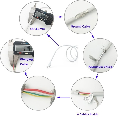 

KKMOON Charging Cable Charger Cord USB 2.0 Type C to USB Type C High Speed Cable for Samsung Kindle Tablet HTC LG PS4