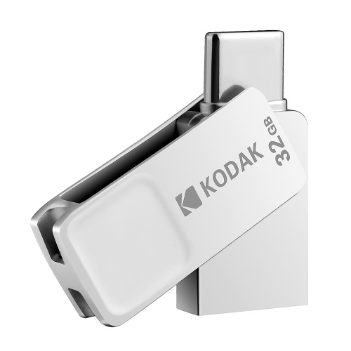 

Kodak K223C 32G Type-C USB3.1 U Disk Metal Portable USB Flash Drive Mini Memory Stick Car Pen Drives Flashdisk Silver for Phone Computer