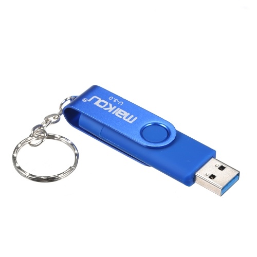 

MaiKou 2-in-1 USB 3.0 Flash Drive USB Flash Disk Blue&32GB