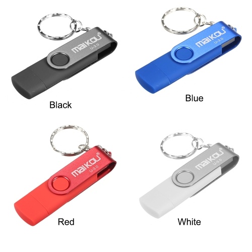 

MaiKou 2-in-1 USB 3.0 Flash Drive USB Flash Disk Red&32GB