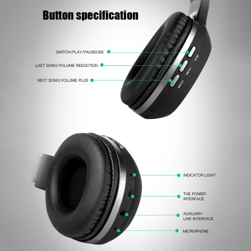 

Somic N12 BT Headset BT4.2 Wireless Headphone Light Headsets with Microphone for PC Laptop(Black)