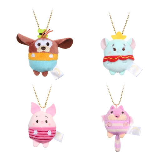 4Pcs Cute Cartoon Bear Pig Elephant Doll Toys Mini Plush Dolls Stuffed Toys Kids Birthday Gift Keychain