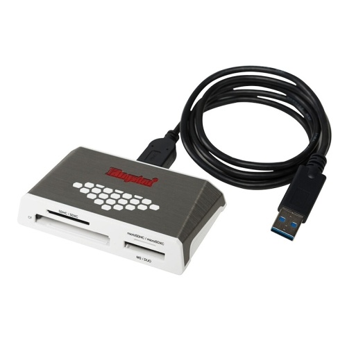 Lector de tarjetas de alta velocidad Kingston FCR-HS4 USB3.0 Lector de tarjetas de metal multifuncional USB3.0 compatible con varias tarjetas de memoria