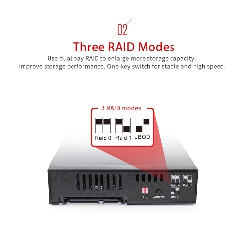 

OImaster Двойной отсек для флоппи-дисковода Режимы RAID 2,5-дюймовый жесткий диск SATA из алюминиевого сплава
