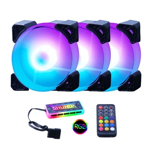 

Computer Radiator Fan 12cm Case Cooling RGB Fan Mute Cool Lighting Efficient Heat Dissipation Silent Hydraulic Bearings 1 Fan