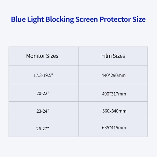 

Hanging Blue Light Blocking Screen Protector High-transmittance Anti-UV Eye Protection Film for 23-24'' Desktop Monitor