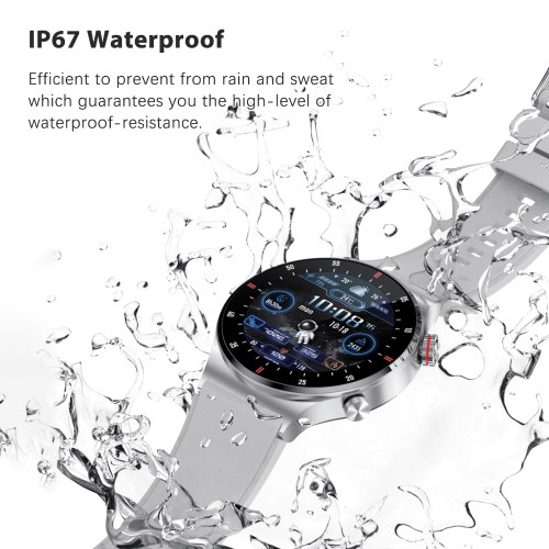 QW33 1,28 Zoll Smartwatch IP67 wasserdichte Sportuhr BT5.1 Intelligente Uhr Fitness Tracker Multifunktionsuhr Kompatibel mit Android5.0 / iOS10.0