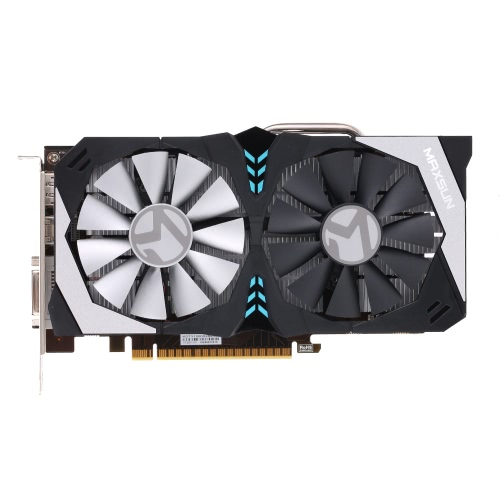 MAXSUN GeForce GTX 1050 Terminator 2G M.3 Carte graphique vidéo 1354-1455MHz / 7000MHz 2G / 128bit GDDR5 PCI-E 3.0 X16 HDMI + DP + DVI Port 2 Ventilateurs avec LED arrière Plate