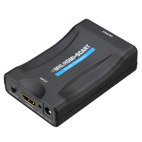 

MHL / HD для SCART Scaler Converter AV CVBS Signal Adapter Composite Video Audio Converter 1080P / 60Hz для PS3 STB Sky DVD Blu-ray HDTV