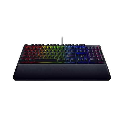 

Razer BlackWidow Elite Mechanical Keyboard Gaming 104 Keys RGB Wired Keyboard Instant Trigger Chroma Colorful Light HyperShift Black With Palm Rest Yellow Switch