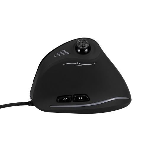 Zelotes C-18 Vertical Wired Gaming Mouse 11 Programmable Buttons Adjustable 10000DPI Laser Engine RGB Light Belt 128KB On-board Memory 