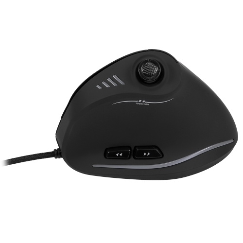 Zelotes C-18 Vertical Wired Gaming Mouse 11 Programmable Buttons Adjustable 10000DPI Laser Engine RGB Light Belt 128KB On-board Memory 