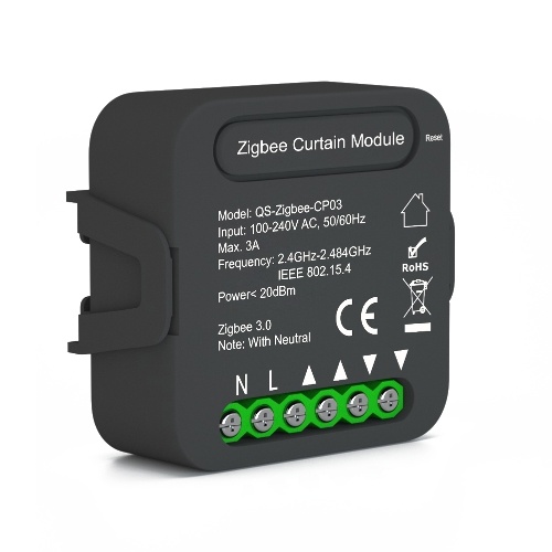 5Pcs QS-Zigbee-CP03 Tuya ZigBee Intelligent Curtain Swtich Module Home Curtain Modification Module Mobilephone Device Sharing Timing Function APP Remotes Control 