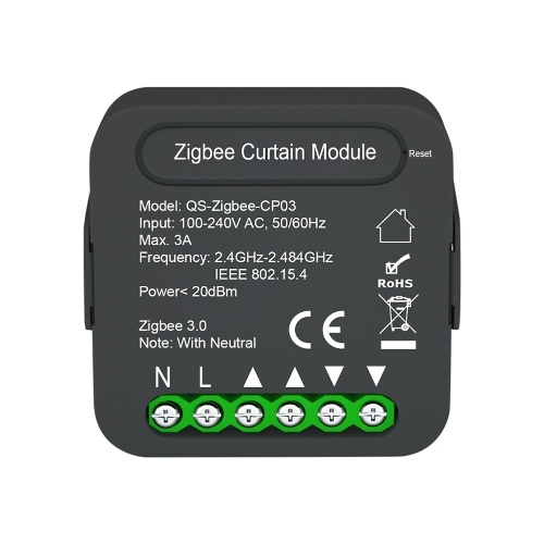 5Pcs QS-Zigbee-CP03 Tuya ZigBee Intelligent Curtain Swtich Module Home Curtain Modification Module Mobilephone Device Sharing Timing Function APP Remotes Control 