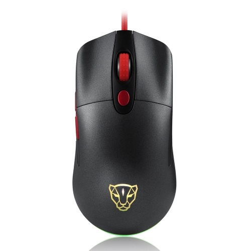 Motospeed V400 Mouse para jogos com fio RGB Retroiluminado Mouse E-sports Mouse com 6 níveis de DPI ajustáveis e botões programáveis pretos